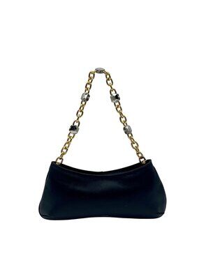 Arezzo Black Leather Shoulder Bag